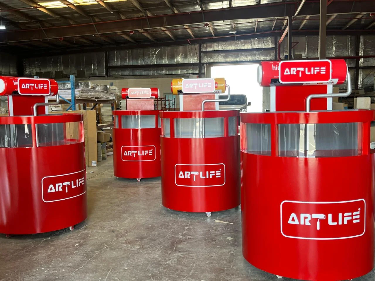 Artlife custom promotional display stands and POSM fixtures designed by Fath Creative